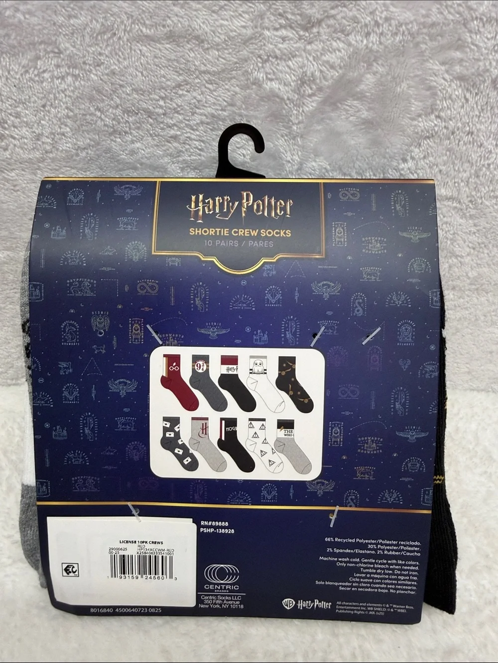 Warner Bros. Harry Potter Shortie Crew Socks - Red, Gray & Black